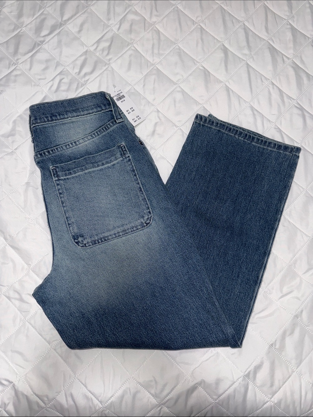 NWT Hollister Baggy Stretch Wide Leg Medium Wash Jeans